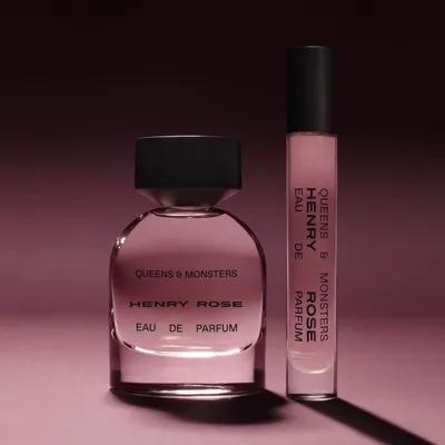 Henry Rose Queens & Monsters perfume bottle with modern, minimalist style