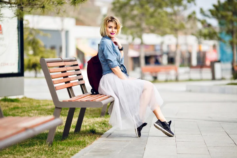 sneakers with maxi dress