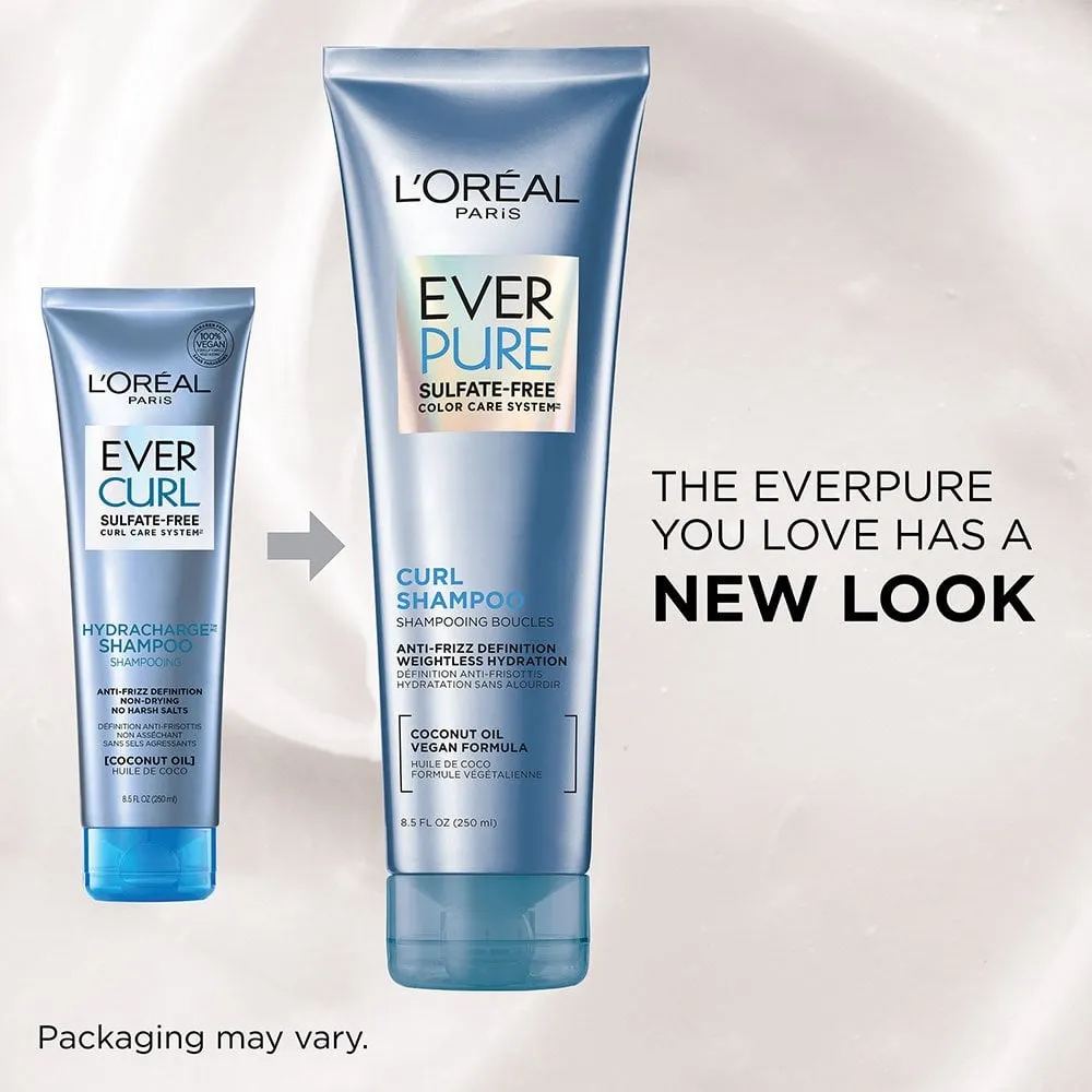 L’Oréal EverPure Curl shampoo and conditioner with hibiscus for sulfate-free curl care