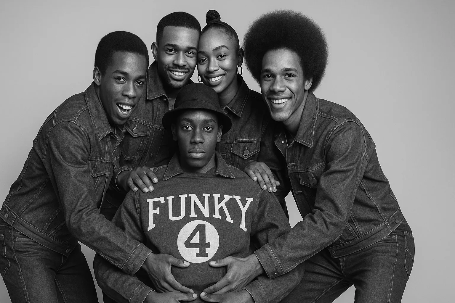 1980s hip hop fashion with tracksuits, gold chains, and streetwear styles