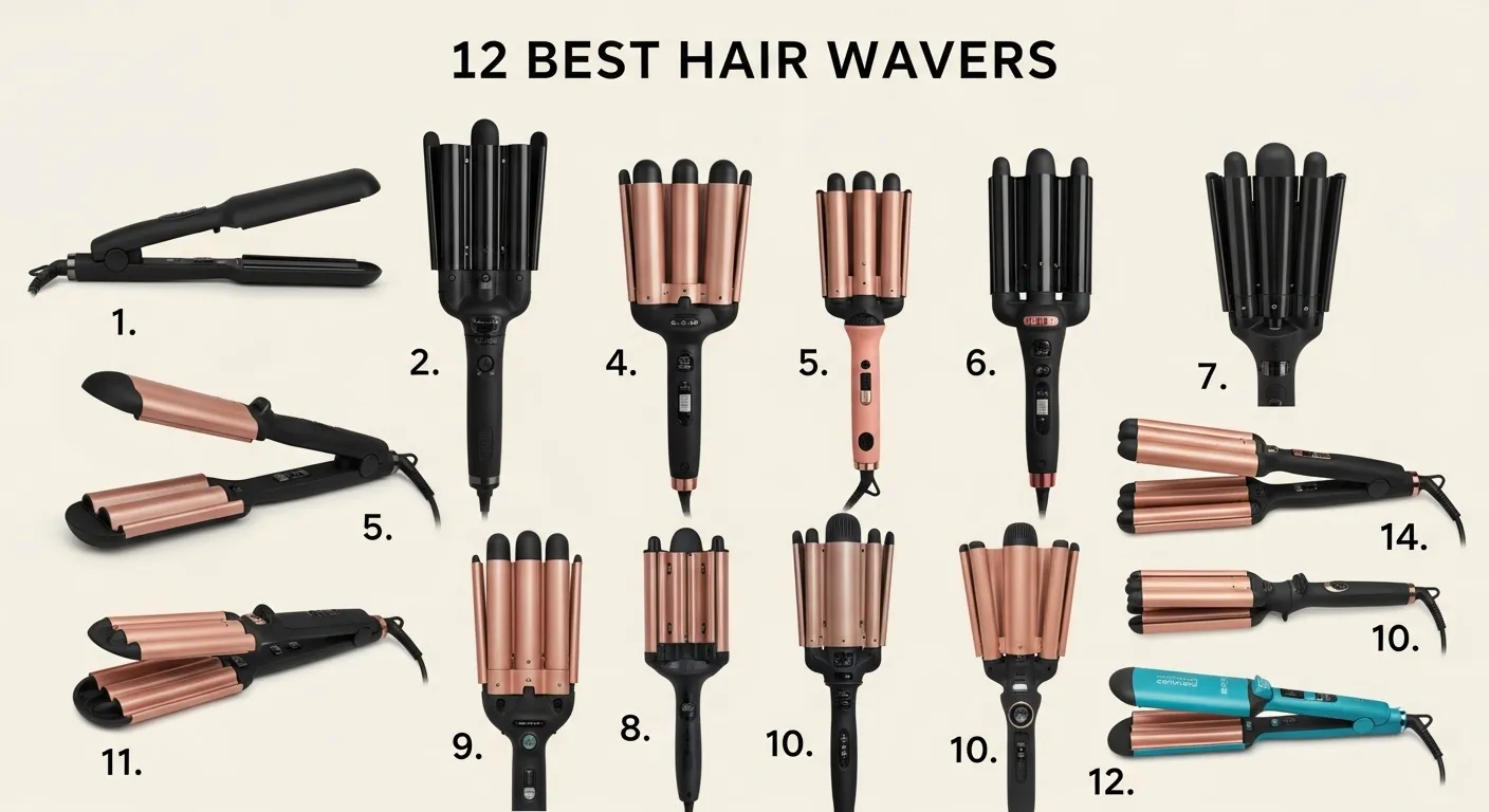 A collage of the 12 best hair wavers