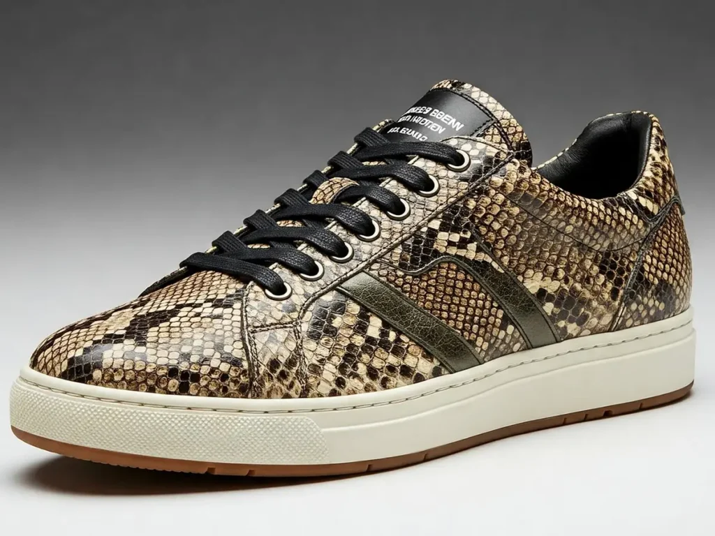 Dries Van Noten’s snake-effect sneakers