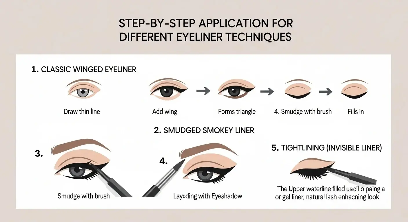 Step-by-step application for different techniques