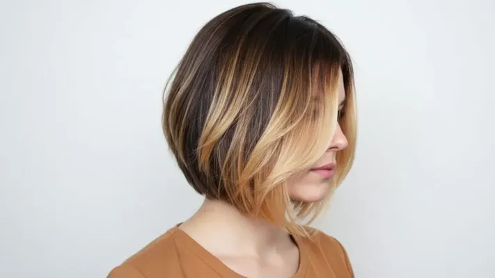 Classic layered bob haircut with soft waves