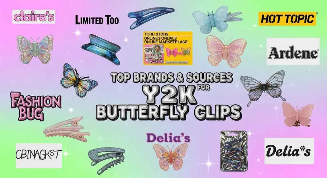 Top Brands and Sources for Y2K Butterfly Clips