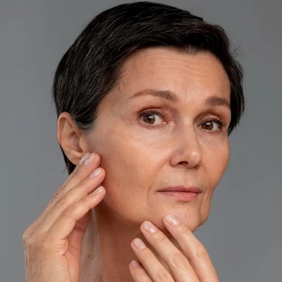 Skincare essentials for mature skin focusing on hydration and smooth texture