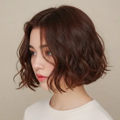 Curly and wavy bob embracing natural texture